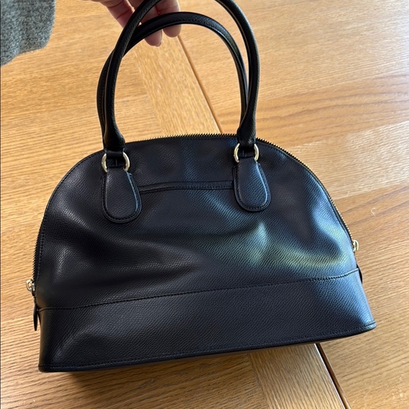 Coach Black Leather Satchel Handbag - Picture 5 of 8